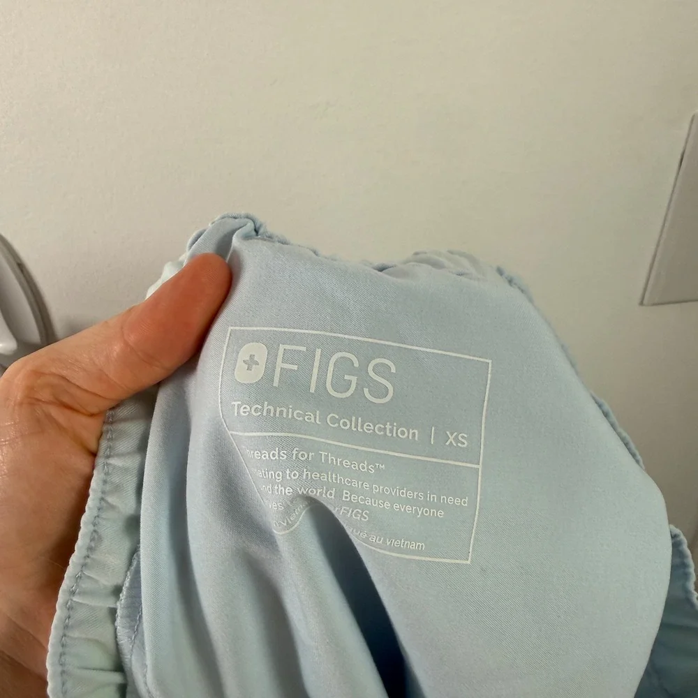 FIGS Tansen Jogger Scrub Pants Open Skies Blue Black Lot of 2 Medical Mens XS
